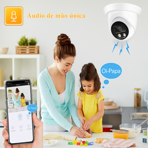 Câmera IP de Segurança ASECAM 8MP – Visão Noturna Colorida, Áudio e Detecção Facial