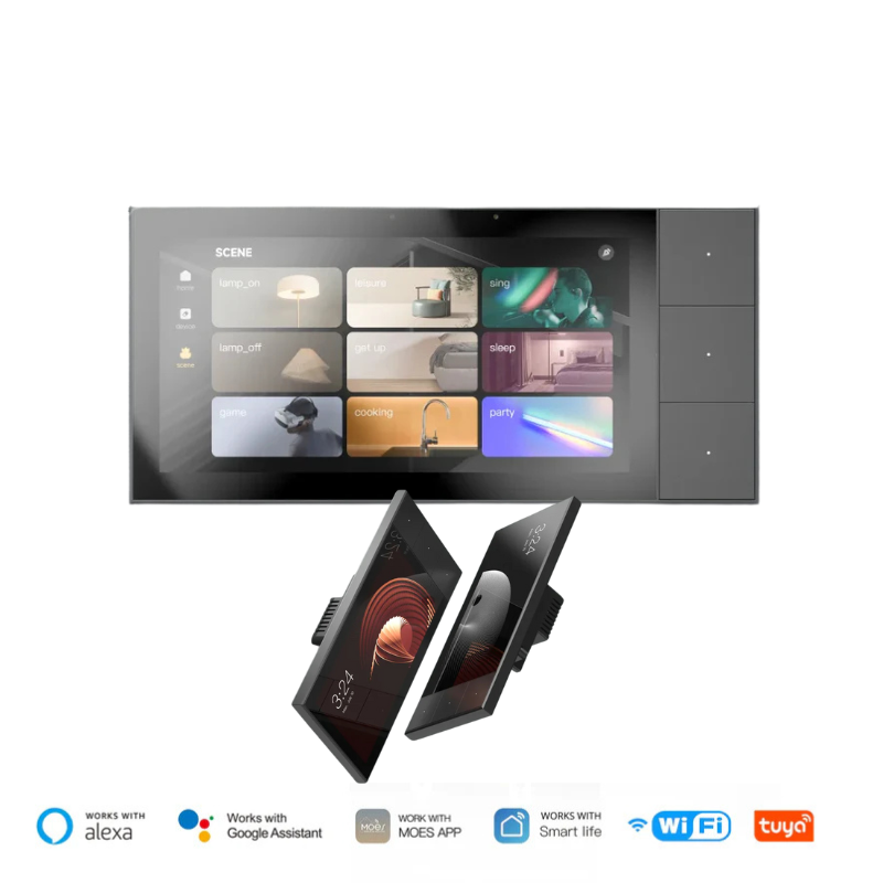 Central Inteligente Touchscreen 6 – Painel Tuya para Casa Conectada com Wi-Fi e Zigbee
