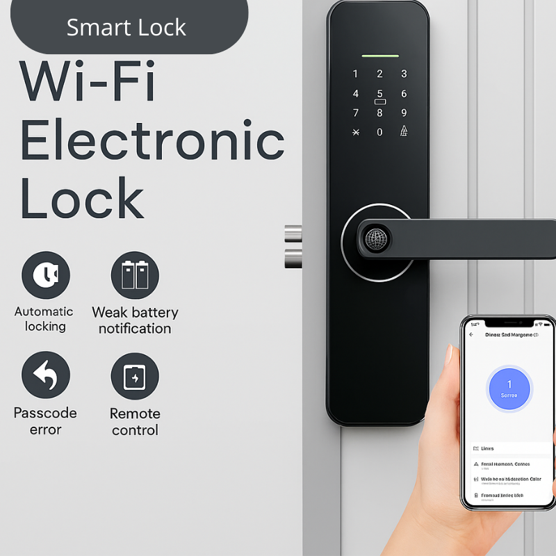 Fechadura Digital Tuya Brasil – Smart Lock Wi-Fi com Biometria