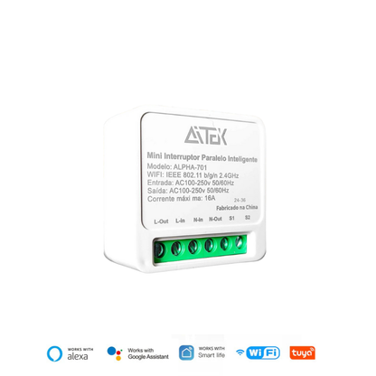 Mini Interruptor Wi-Fi Aitek Alpha-701 | Automação Fácil e Rápida | Compre Online
