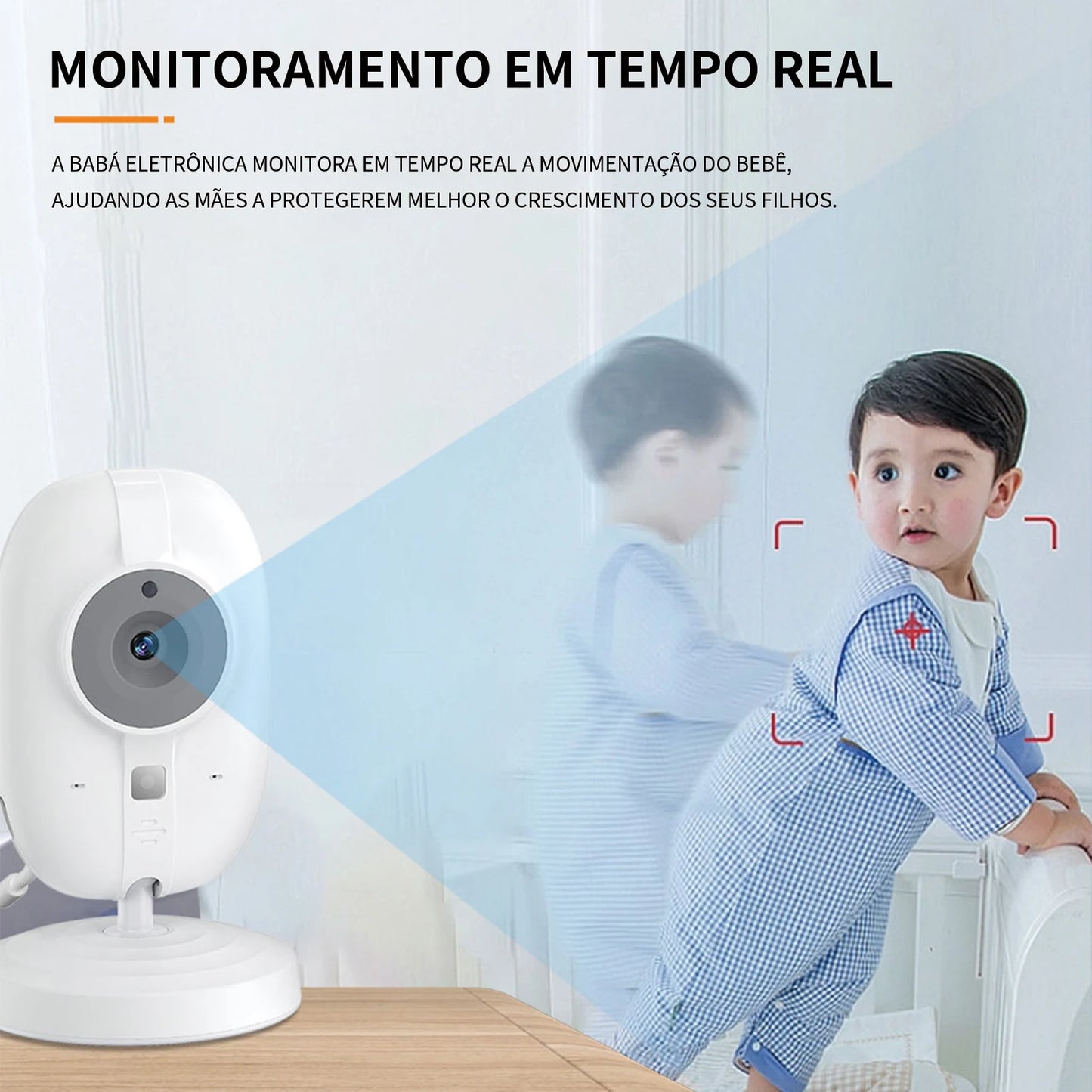 Babá eletrônica | Monitor Wi-Fi com Áudio Bidirecional e Alerta de Temperatura | Frete Grátis