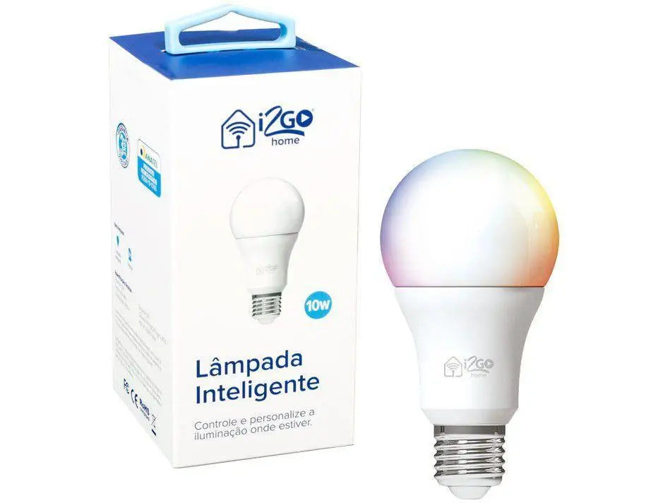 Lâmpada Inteligente Wi-Fi i2GO RGB – Controle por App e Voz, Alexa/Google, Bivolt