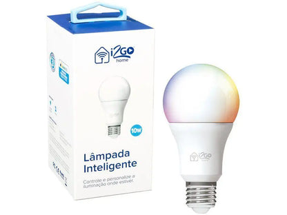 Lâmpada Inteligente Wi-Fi i2GO RGB – Controle por App e Voz, Alexa/Google, Bivolt