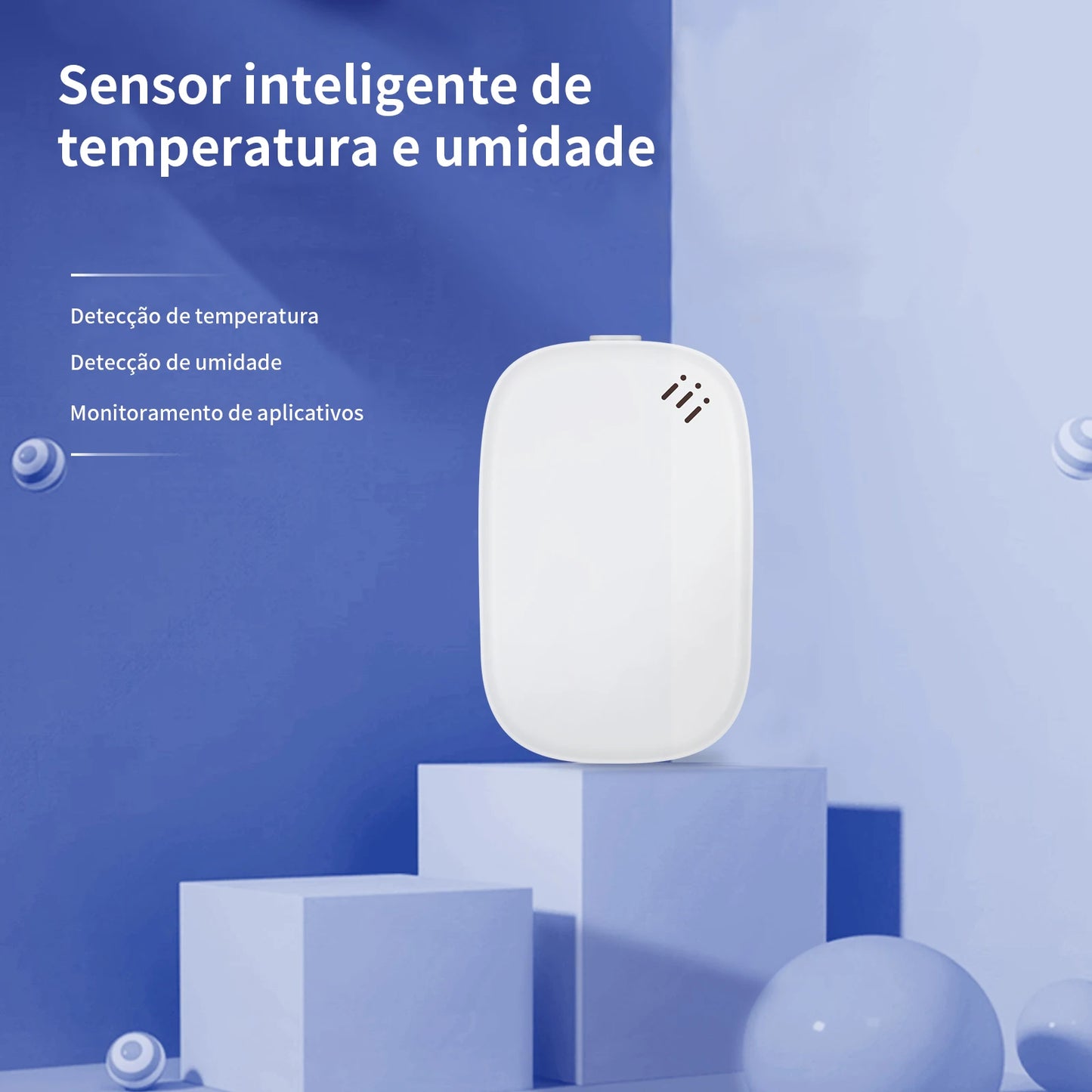 Sensor Inteligente Zigbee Monitora Temperatura e Umidade em Tempo Real Evite Mofo Ar Seco e Desconforto