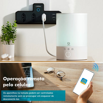 Smart Plug COIBEU | Tomada Inteligente Wi-Fi com App Tuya e Controle por Voz | Bivolt