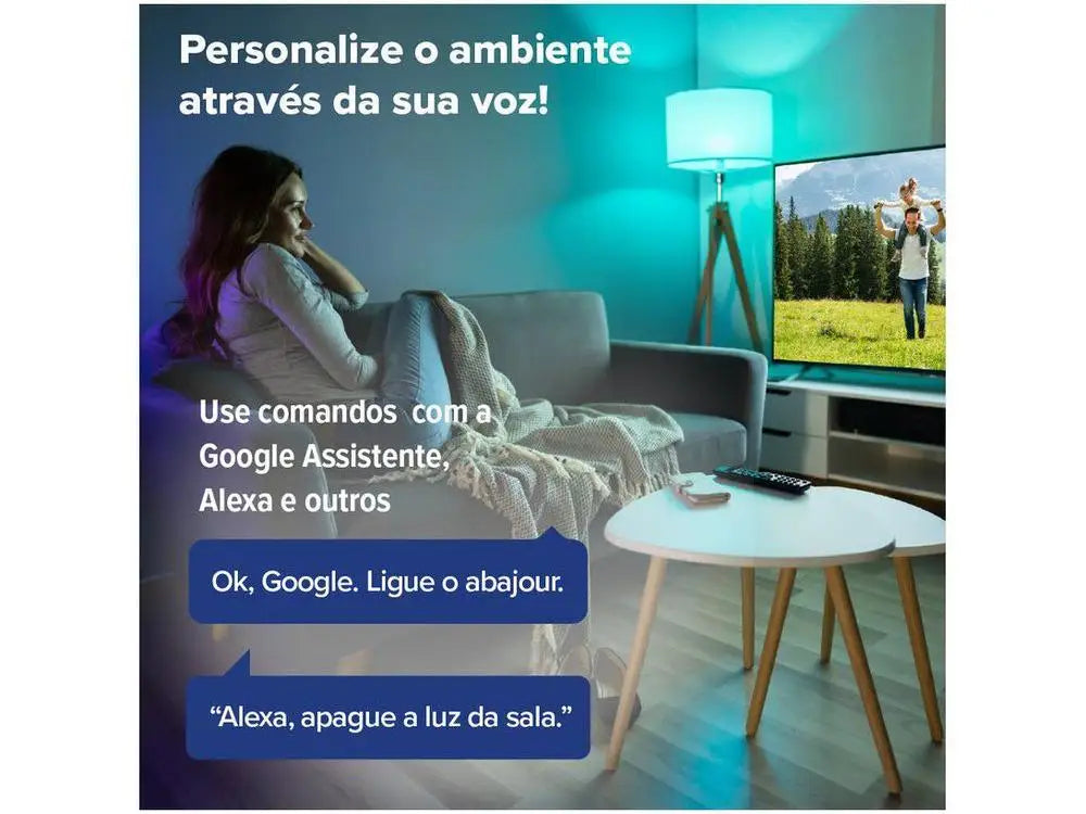 Lâmpada Inteligente Wi-Fi i2GO RGB – Controle por App e Voz, Alexa/Google, Bivolt