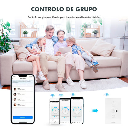Interruptor Inteligente Wi-Fi para Ventilador – Touch e Tomada Smart Tuya