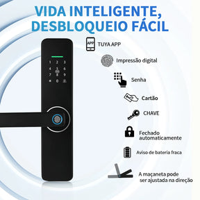 Fechadura Digital Tuya Brasil – Smart Lock Wi-Fi com Biometria