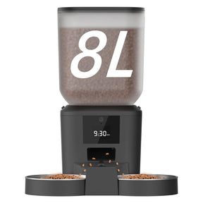 Alimentador Automático de Ração 8L para Gatos e Cães – Programável, Silencioso e Fácil de Usar