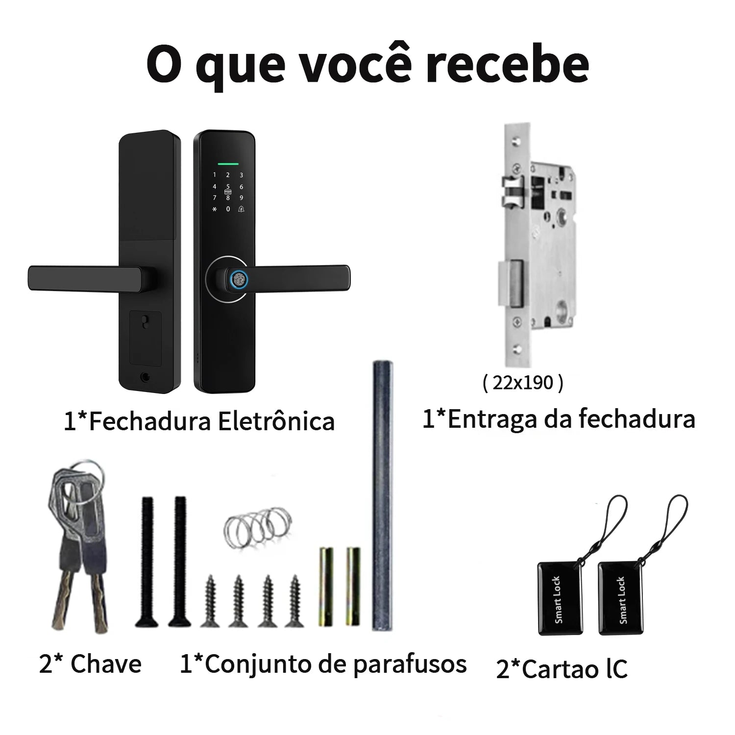 Fechadura Digital Tuya Brasil – Smart Lock Wi-Fi com Biometria