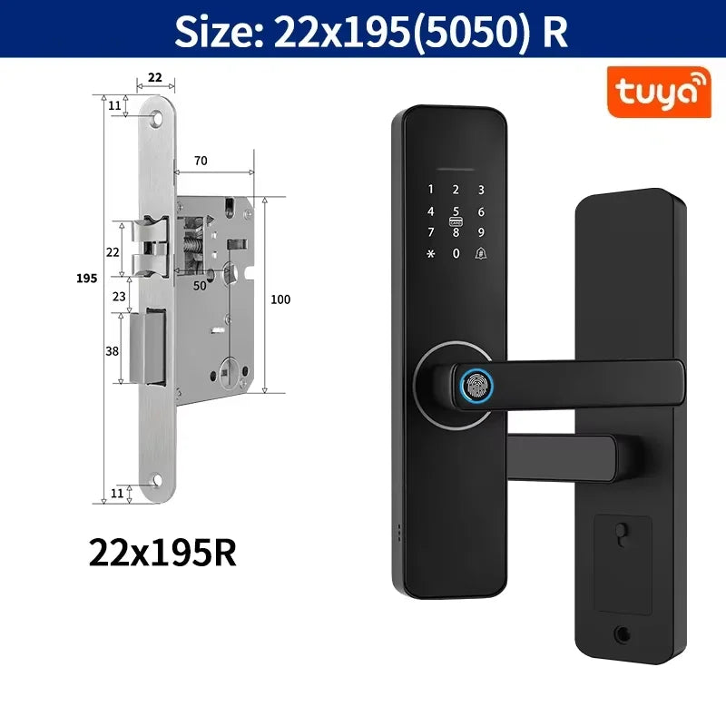 Fechadura Digital Tuya Brasil – Smart Lock Wi-Fi com Biometria