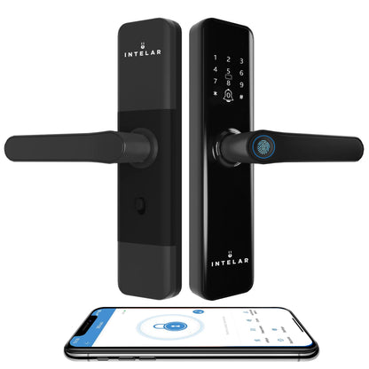 Fechadura Inteligente Tuya IP65 para Porta de Madeira | Biometria, Senha, Cartão e App| Wi-fi