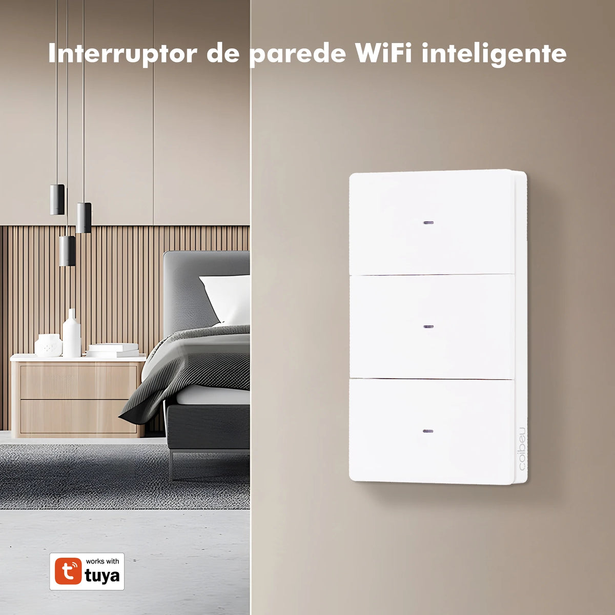 Interruptor Smart Wi-Fi Tuya N+L com Neutro – Controle Remoto e Automação