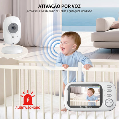 Babá eletrônica | Monitor Wi-Fi com Áudio Bidirecional e Alerta de Temperatura | Frete Grátis