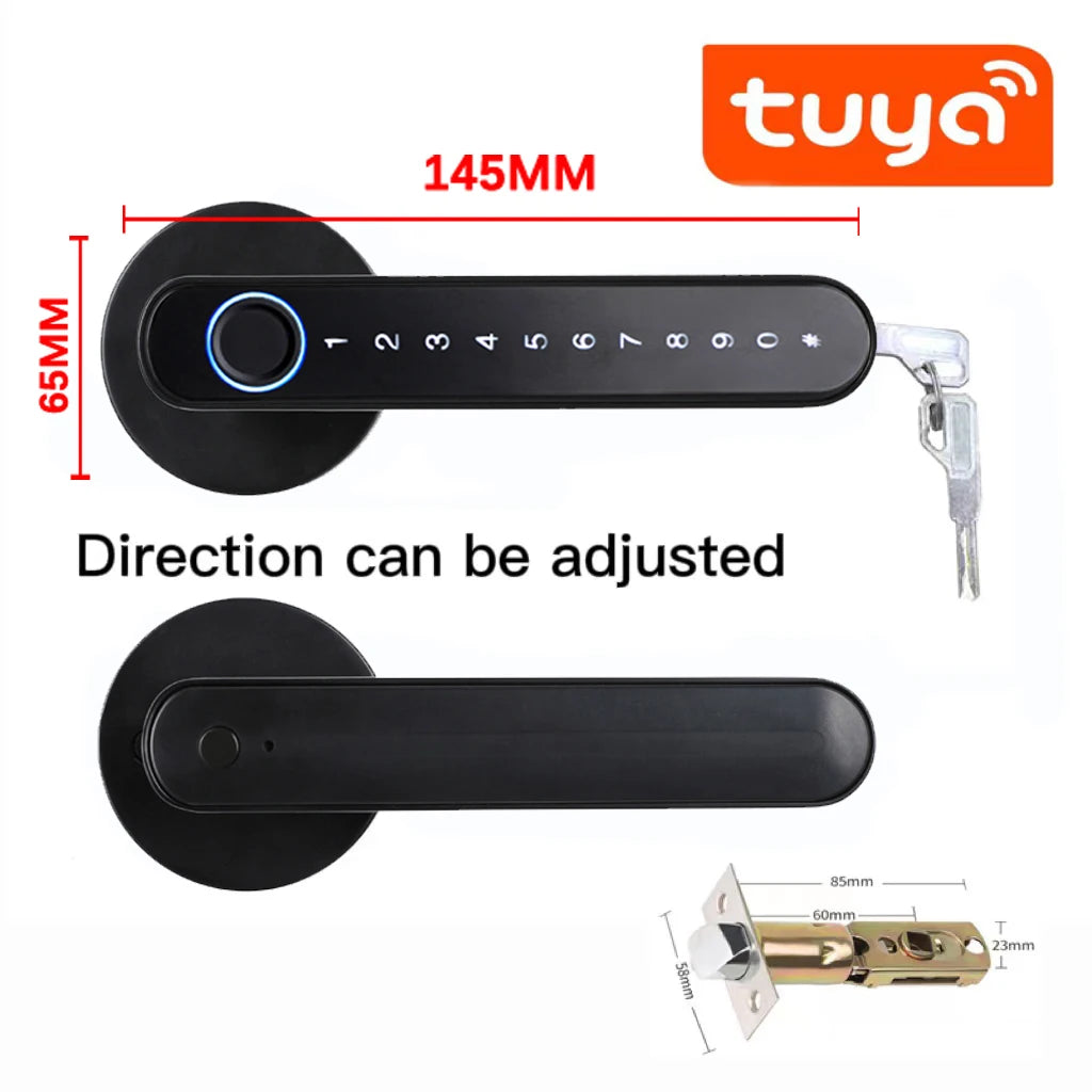 Fechadura Biométrica KingKu – Smart Lock com Impressão Digital e Senha