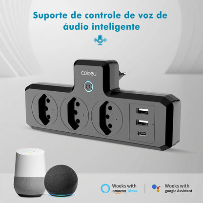 Smart Plug COIBEU | Tomada Inteligente Wi-Fi com App Tuya e Controle por Voz | Bivolt