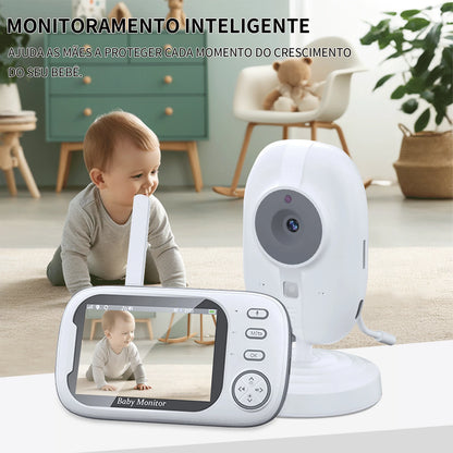 Babá eletrônica | Monitor Wi-Fi com Áudio Bidirecional e Alerta de Temperatura | Frete Grátis