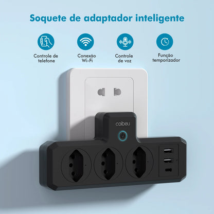 Smart Plug COIBEU | Tomada Inteligente Wi-Fi com App Tuya e Controle por Voz | Bivolt