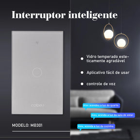 Interruptor Touch Smart Wi-Fi com Tomada USB – Compatível com Alexa, Google e Tuya