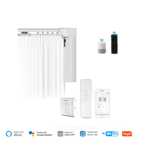 Motor de Cortina Vertical Automatizada | Sistema Inteligente com App Tuya e Controle Remoto
