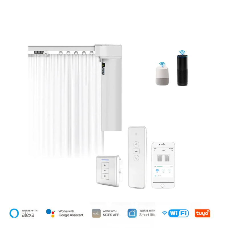 Motor de Cortina Vertical Automatizada | Sistema Inteligente com App Tuya e Controle Remoto