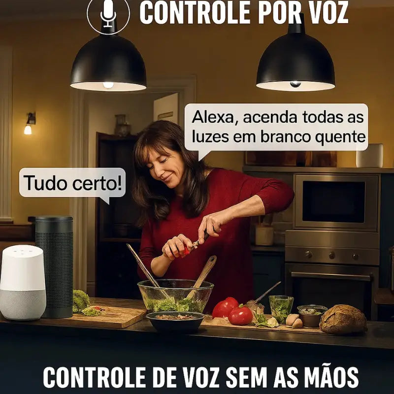 Lâmpada led Inteligente embutir GU10 Wi-Fi/Zigbee – Controle por Voz Alexa/Google
