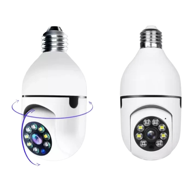 Câmera IP Smart Yoosee Tipo Lâmpada | Full HD 360º Wi-Fi com Visão Noturna Colorida