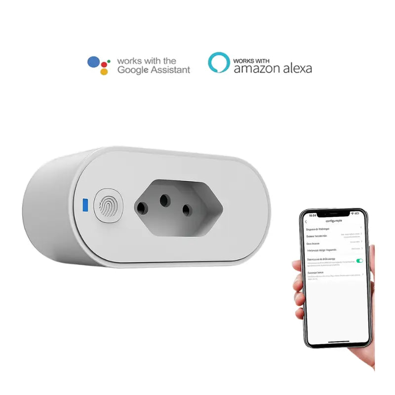 Adaptador Smart TNCE Tuya 16A/20A – Tomada Inteligente com App, Voz, Zigbee ou Wi-Fi