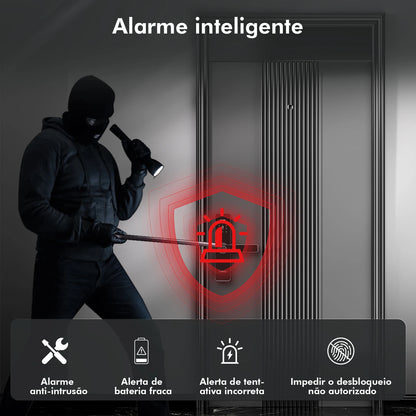 Fechadura Inteligente com Biometria e Senha Coibeu – Desbloqueio Rápido em até 1s, Compatível com App Tuya | wi-fi