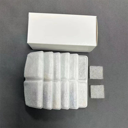 Filtro de Carvão Ativado p/ Fonte de Gato – Purifica a Água, Evita Bactérias e Riscos Renais  Kit 6 Peças + 2 Esponjas