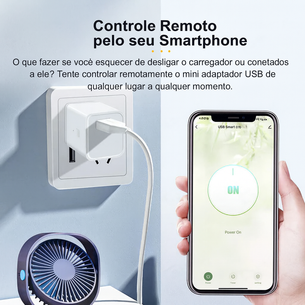 Adaptador USB Smart 5V Wi-Fi – Controle Tuya por Voz com Alexa e Google