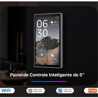 Painel Smart 5 MOES " com Alexa Integrada | Gateway Zigbee + Controle de Cenas (TPP05-Z US)