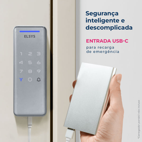 Fechadura Digital Elsys Pop ESF-DS1100V | Segurança Sem Chaves | [Casa Techb]