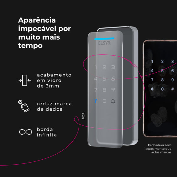 Fechadura Digital Elsys Pop ESF-DS1100V | Segurança Sem Chaves | [Casa Techb]