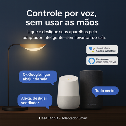 Adaptador USB Smart 5V Wi-Fi – Controle Tuya por Voz com Alexa e Google