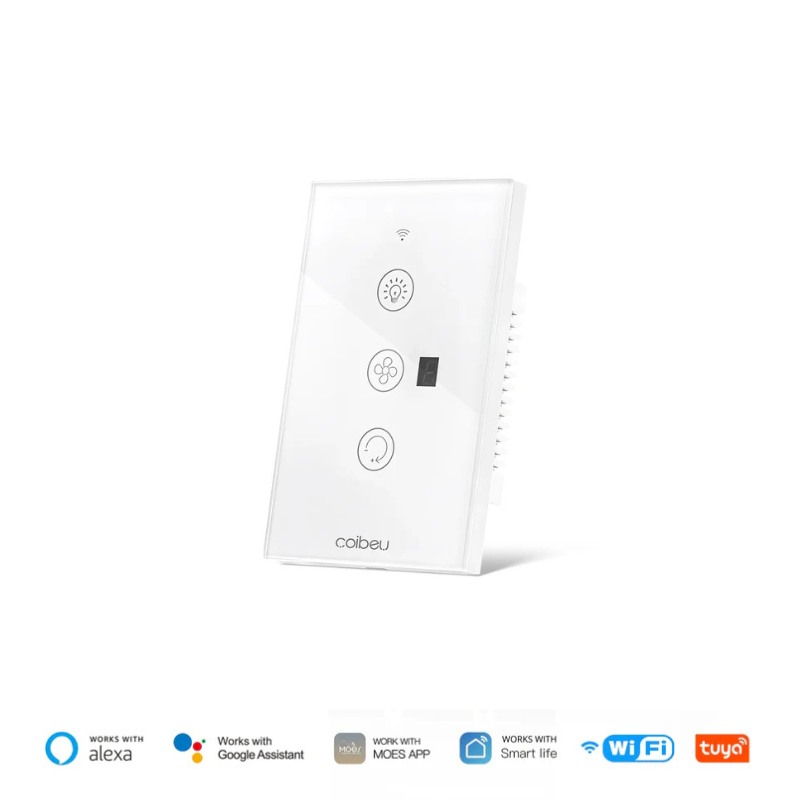 Interruptor Inteligente Wi-Fi para Ventilador – Touch e Tomada Smart Tuya